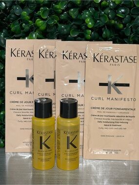 Kérastase Elixir Ultime L'Huile Oil 2x15ml each & 4 Curl Manifesto Treatment
